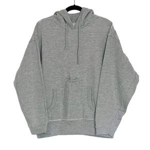 Brew City Hoodie Sweatshirt Mens Sz L Gray Fleece Long Sleeve Beer Bottle Pouch